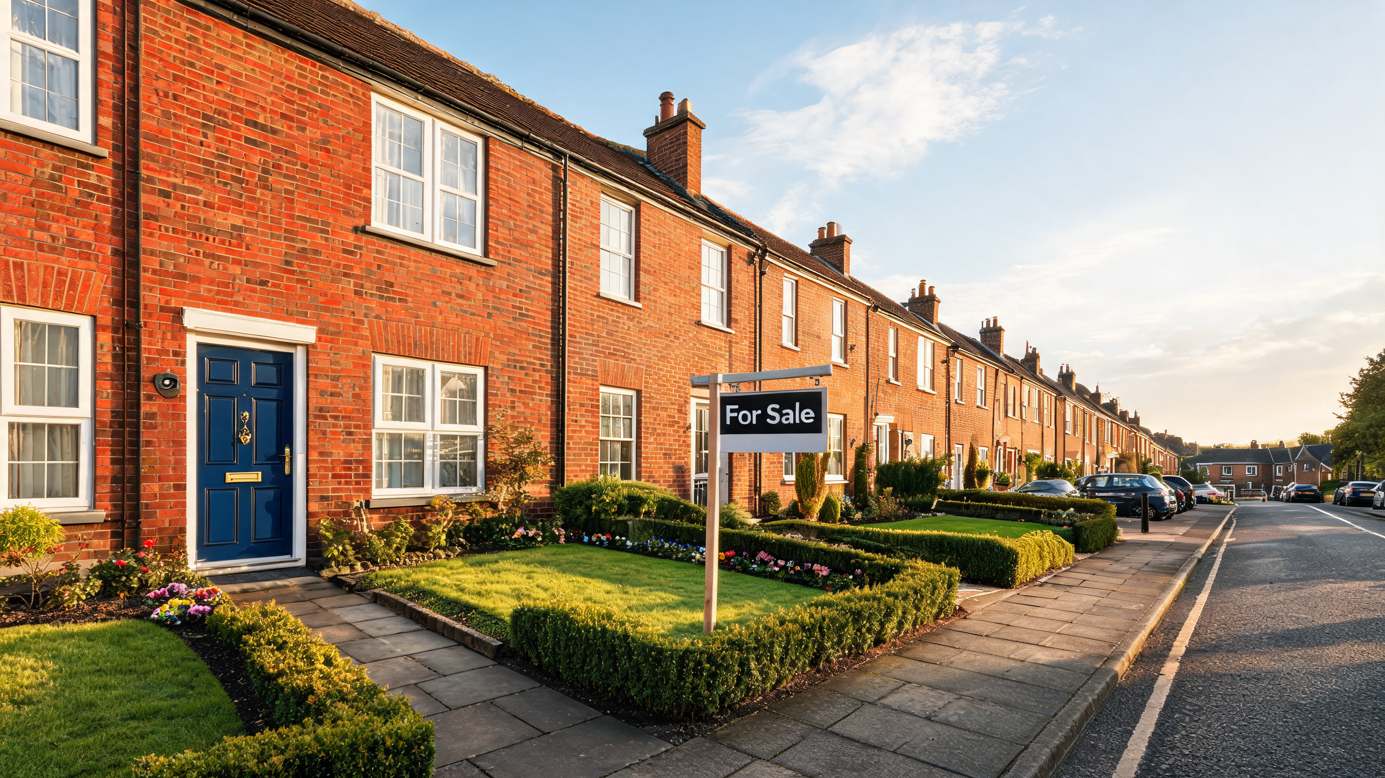 Classic UK terraced house For Sale — property market illustration