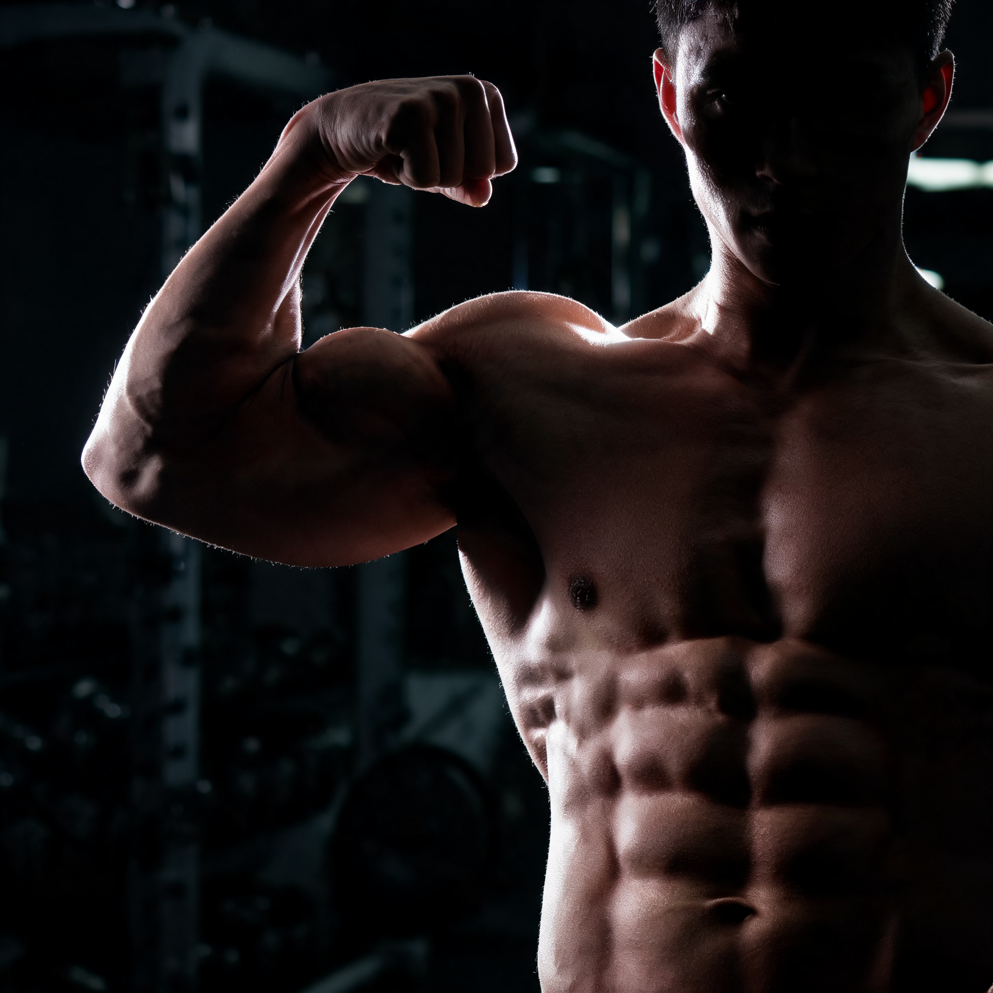 Defined male physique showing muscle detail